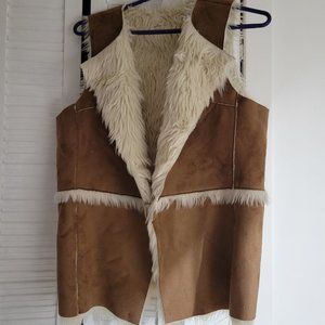 Shearling Suede Vest